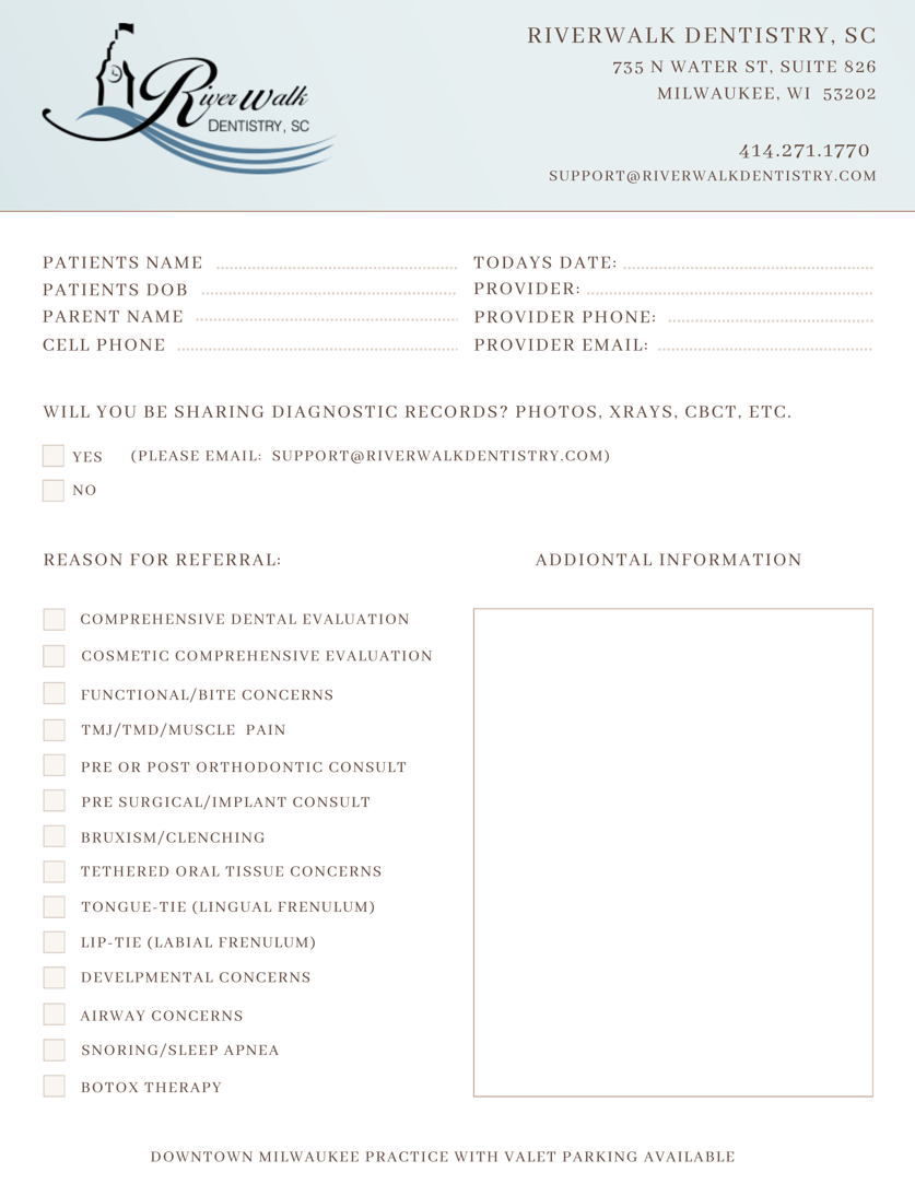 _Riverwalk Dentistry Referral RWD